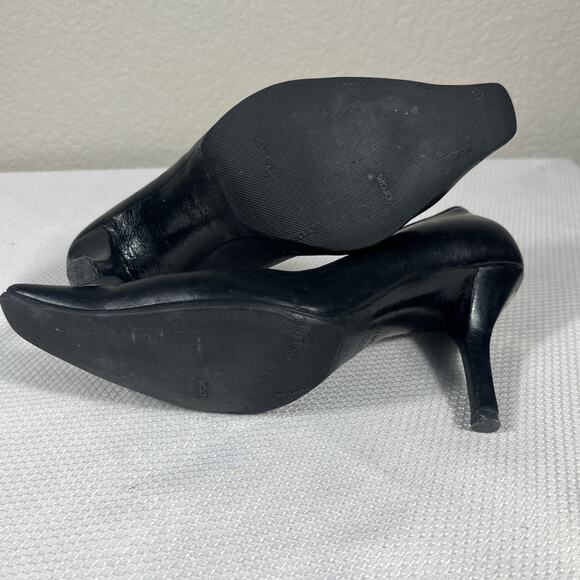 Gucci Women's Black Leather Pointed-Toe Heel Pumps 34.5 C - Picture 9 of 13